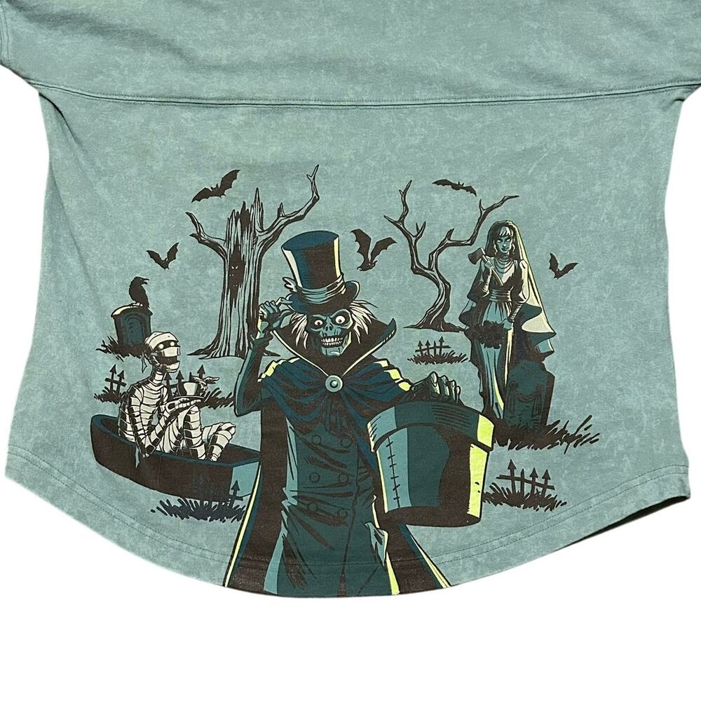 Disney Haunted Mansion Spirit Jersey Hatbox Ghost XS Pullover Glow in the Dark